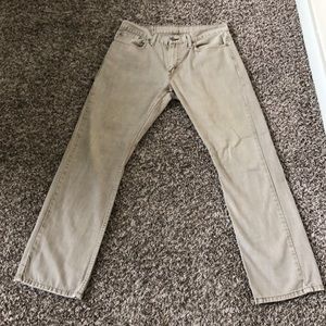 Men’s Levi Strauss denim pants, 33x32, taupe color